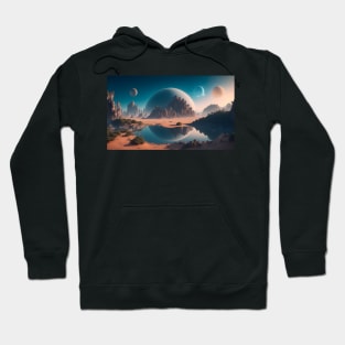 Beautiful scenery on another planet Hoodie